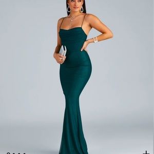 Glitter mesh formal dress, Blue